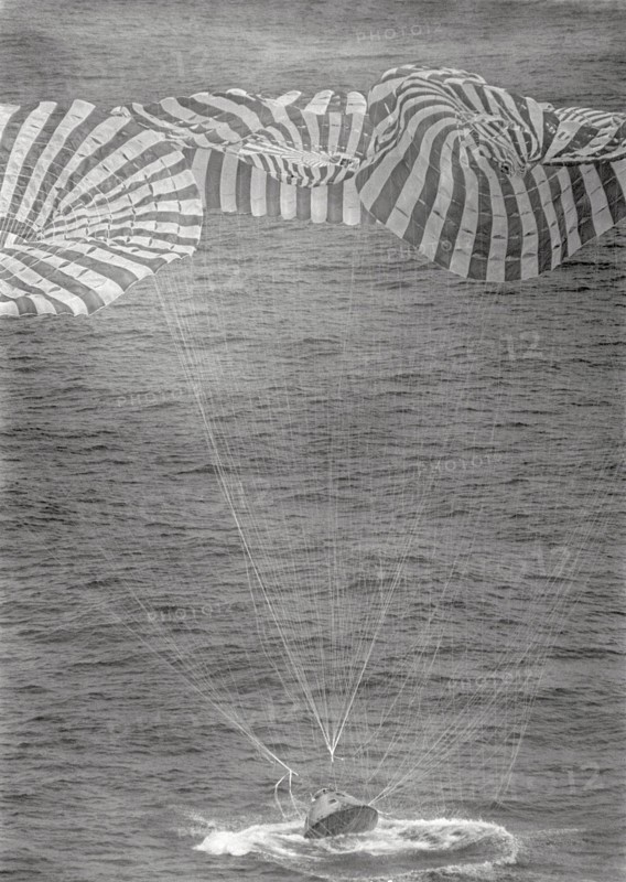 Apollo 9 Splashdown, 1969. Creator: NASA.