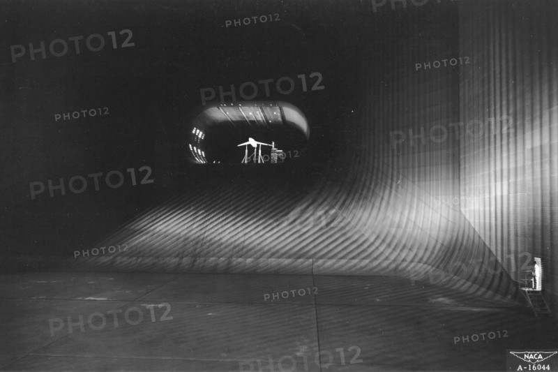 The world's largest wind tunnel, Ames Aeronautical Laboratory, Moffett Field, California, USA, 1947. Creator: Unknown.