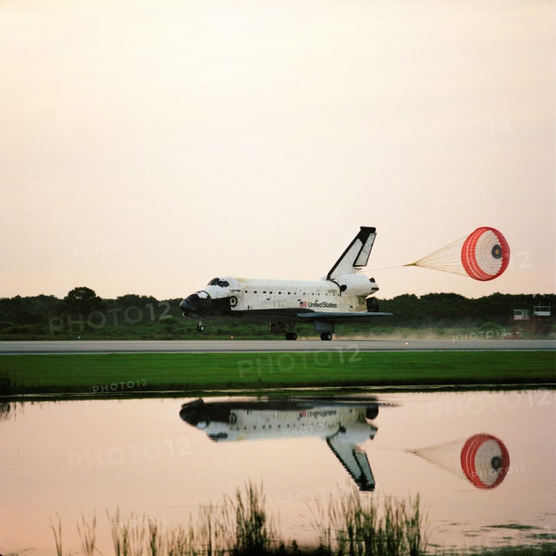 STS-94 landing, Kennedy Space Center, Florida, USA, July 17, 1994.  Creator: NASA.