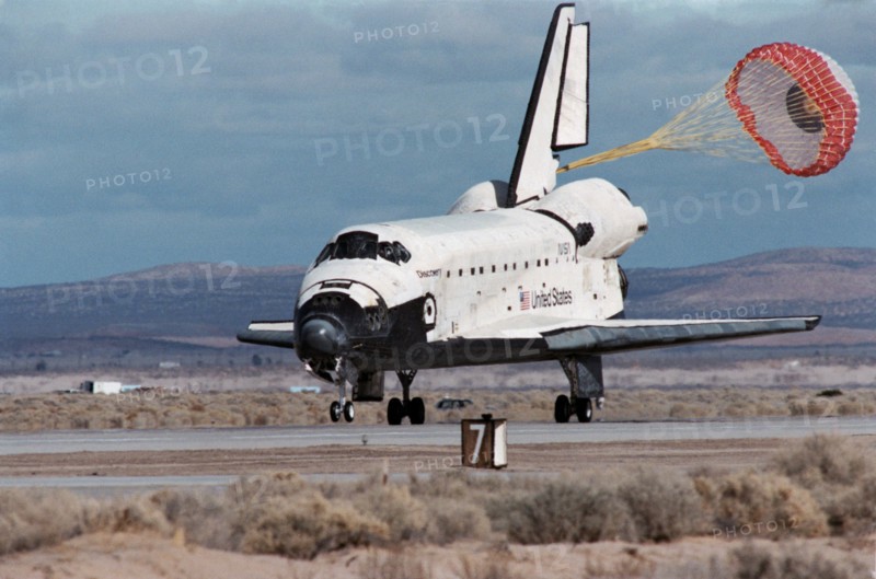 STS-53 lands at Edwards Air Force Base, USA, December 9, 1992. Creator: NASA.