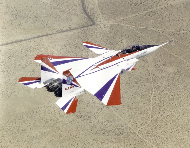 F-15B ACTIVE with Thrust Vectoring Nozzles, 1997. Creator: Carla Thomas.