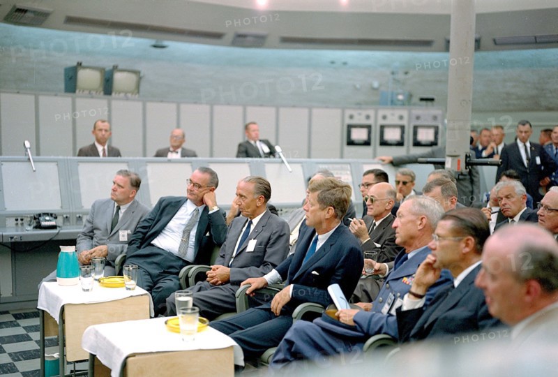 US president John F Kennedy at the Kennedy Space Center in Florida, USA, September 11, 1962. Creator: NASA.