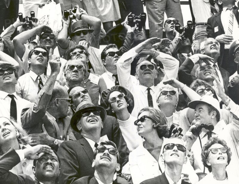 King Baudouin and Queen Fabiola of Belgium watch Apollo 10 lift off..., Florida, USA, 1969. Creator: NASA.