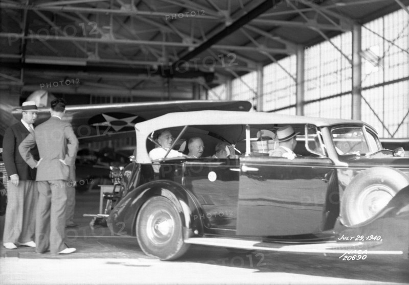 Franklin D. Roosevelt at Langley Research Center, Virginia, USA, July 29, 1940. Creator: NASA.