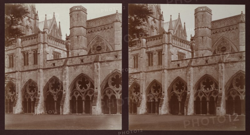 Cloisters, Salisbury Cathedral, Salisbury, Wiltshire, 1913. Creator: Walter Edward Zehetmayr.