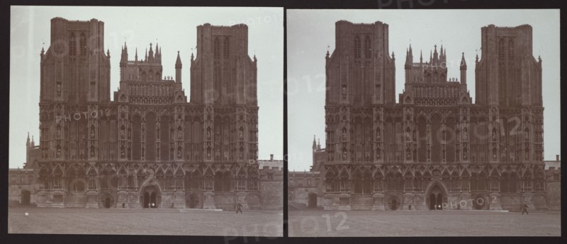 Wells Cathedral, Cathedral Green, Wells, Mendip, Somerset, 1913. Creator: Walter Edward Zehetmayr.
