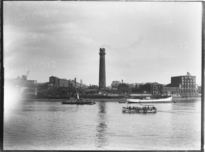 Shot Tower and Lead Works, Belvedere Road, Lambeth, Greater London Authority, 1936. Creator: Charles William  Prickett.