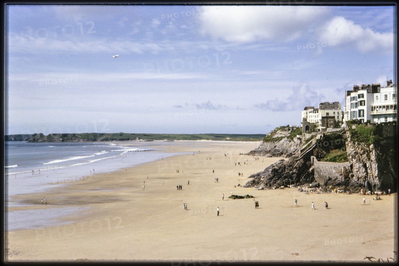 Castle Sands, Tenby, Pembrokeshire, Wales, 1964. Creator: Norman Barnard.