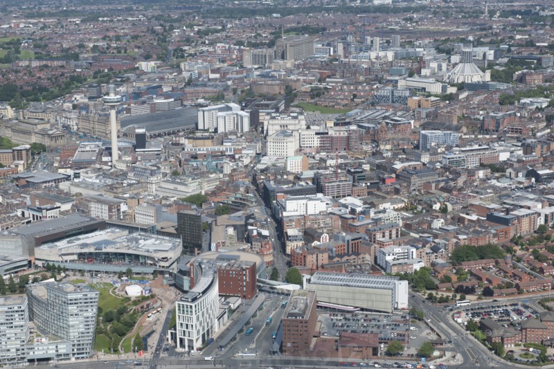 The city centre and environs looking towards the Roman Catholic Cathedral, Liverpool, 2015. Creator: Historic England.