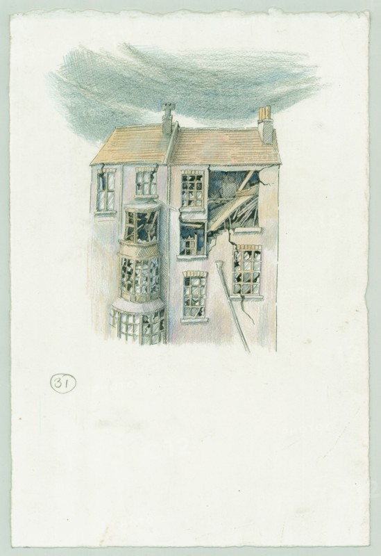 German naval bombardment of Scarborough, North Yorkshire, 1914 (2014). Creator: Judith Dobie.