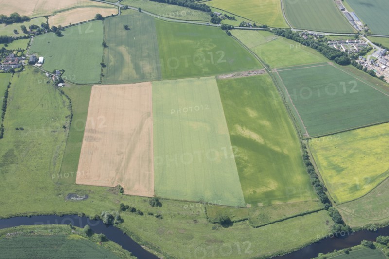 Roman fort and Neolithic henge monument west of Newton Kyme, North Yorkshire, 2015. Creator: Historic England.