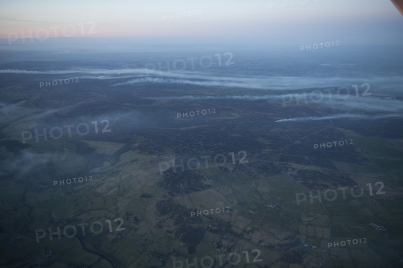 Fires on Dallow Moor, North Yorkshire, 2015. Creator: Historic England.