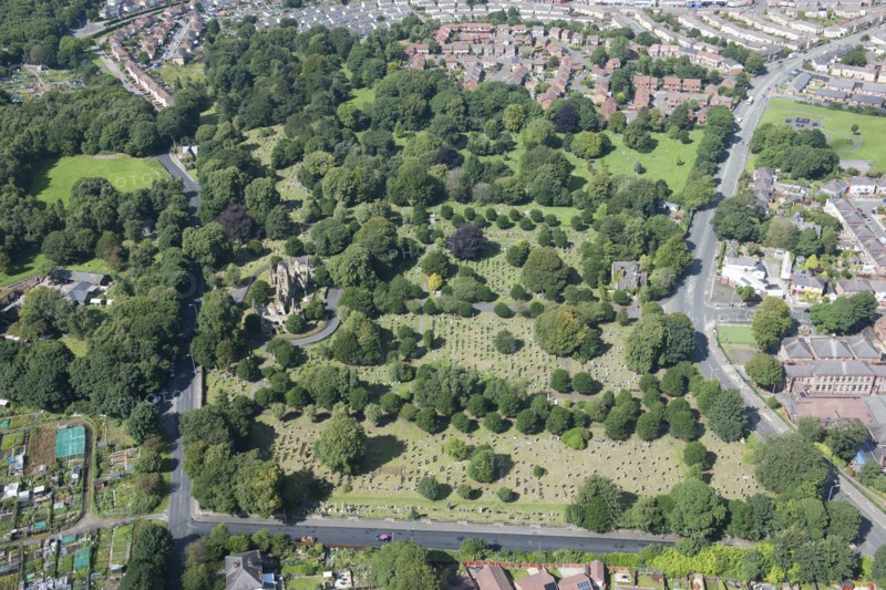 Flaybrick Memorial Gardens, formerly a municipal cemetery, Birkenhead, Wirral, 2015. Creator: Historic England.