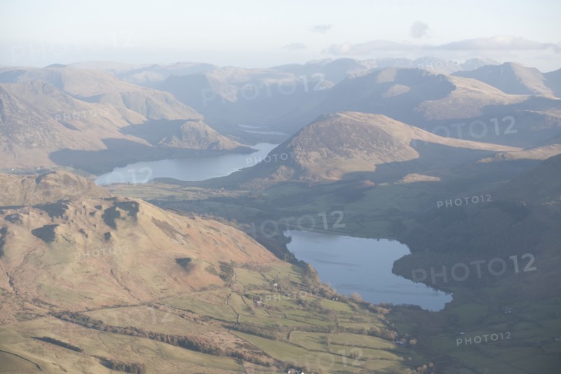 Loweswater and Crummock Water, from the north-west, Cumbria, 2015. Creator: Historic England.