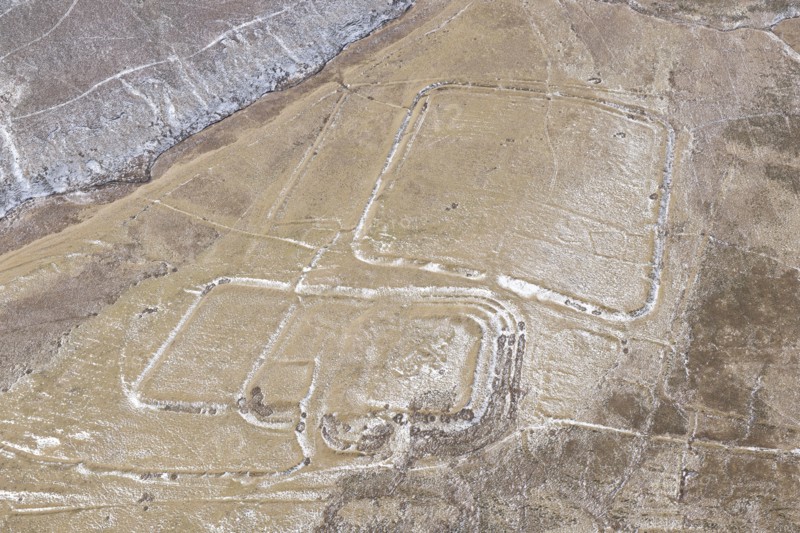 Roman fort, fortlets, camps and a medieval settlement and chapel, Chew Green, Northumberland, 2015. Creator: Historic England.