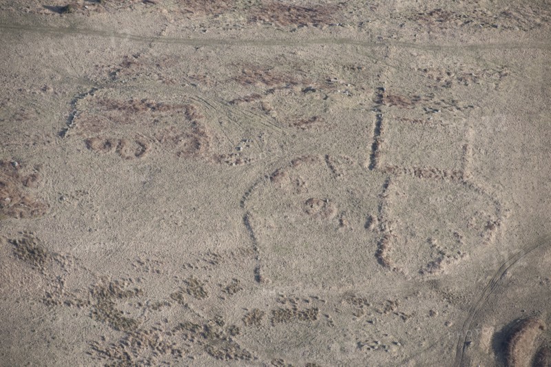 Romano-British enclosed settlement earthwork, Jenny's Lantern, Northumberland, 2015. Creator: Historic England.