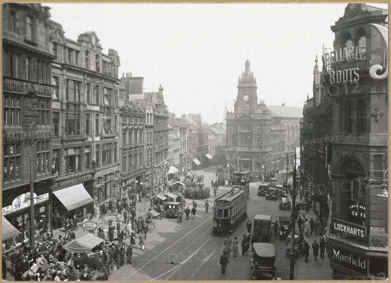 Bigg Market, Newcastle-upon-Tyne, 1925-1930. Creator: Harry Ord Thompson.