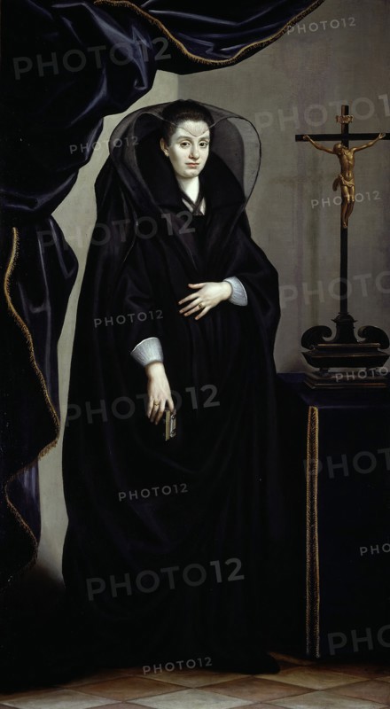 Portrait of a Noblewoman Dressed in Mourning, c. 1600. Creator: Jacopo Chimenti.