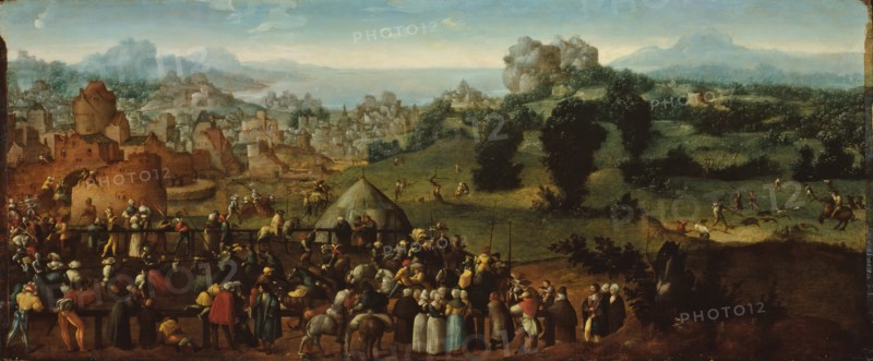 Landscape with Tournament and Hunters, 1519/20. Creator: Jan van Scorel.