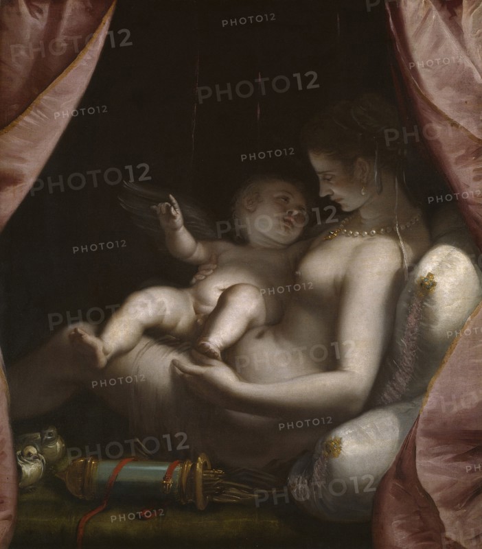 Venus and Cupid, c. 1570. Creator: Luca Cambiaso.