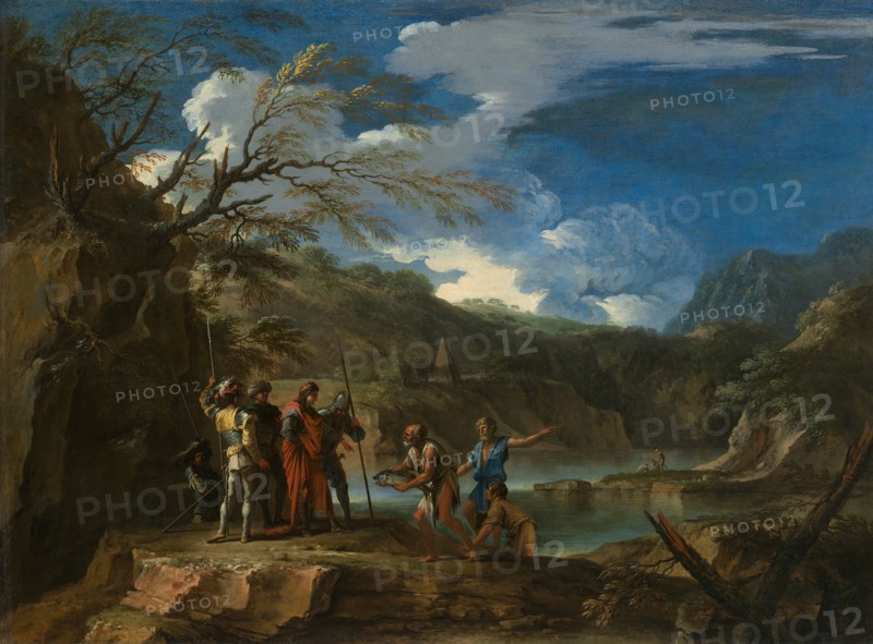 Polycrates and the Fisherman, c. 1664. Creator: Salvator Rosa.