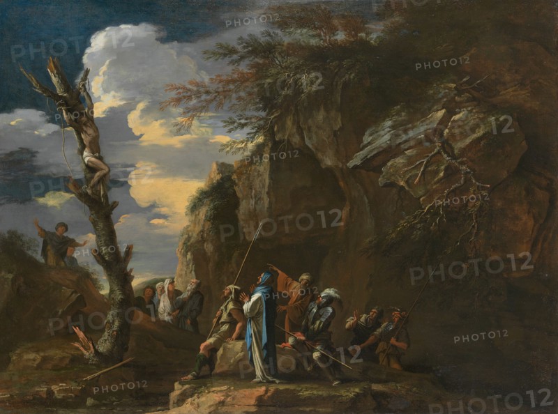 Polycrates' Crucifixion, c. 1664. Creator: Salvator Rosa.