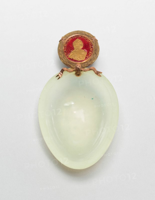 Miniature Kovsh, Moscow, c. 1900. Creator: Fabergé Workshop.