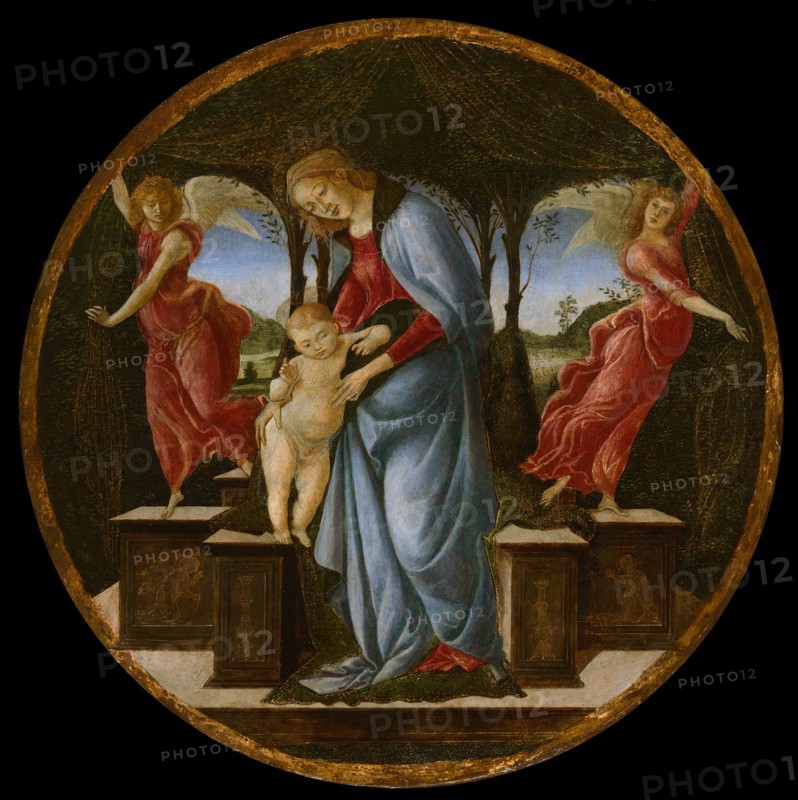 Virgin and Child with Two Angels, 1485/95. Creator: Sandro Botticelli.