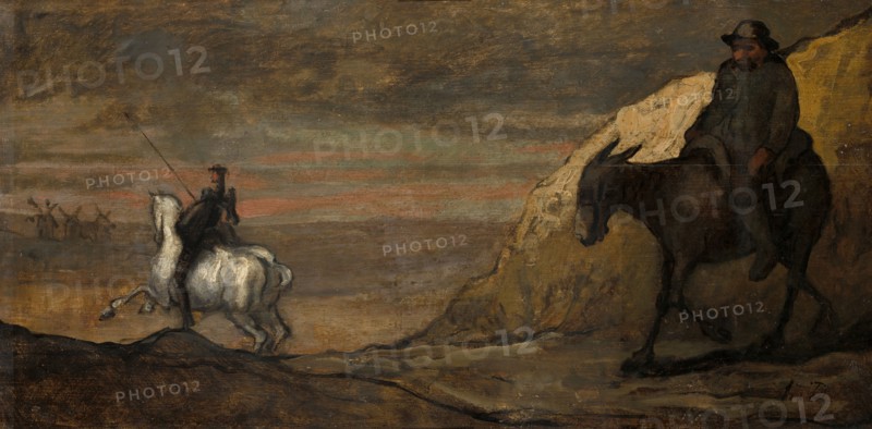 Don Quixote and the Windmills, c. 1850. Creator: Unknown.