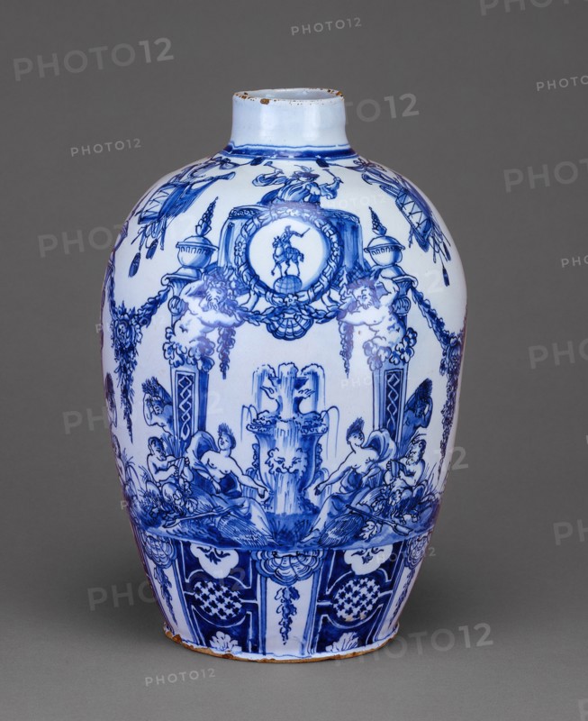Vase, Delft, c. 1690/1700. Creator: De Griekesche A.
