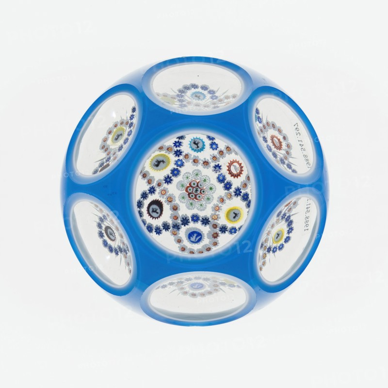 Paperweight, Baccarat, c. 1845-60. Creator: Baccarat Glasshouse.