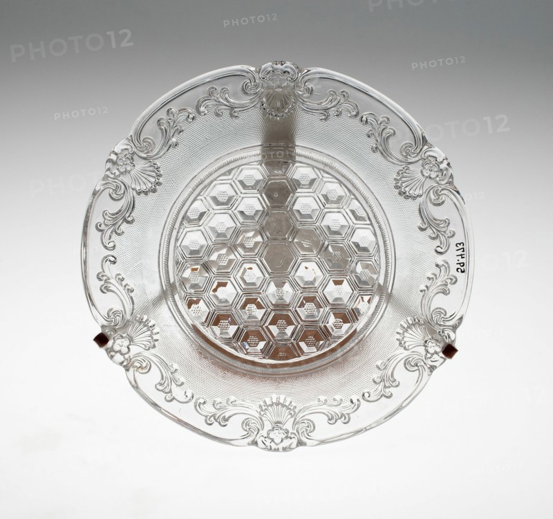 Plate, France, c. 1830/60. Creator: Baccarat Glasshouse.