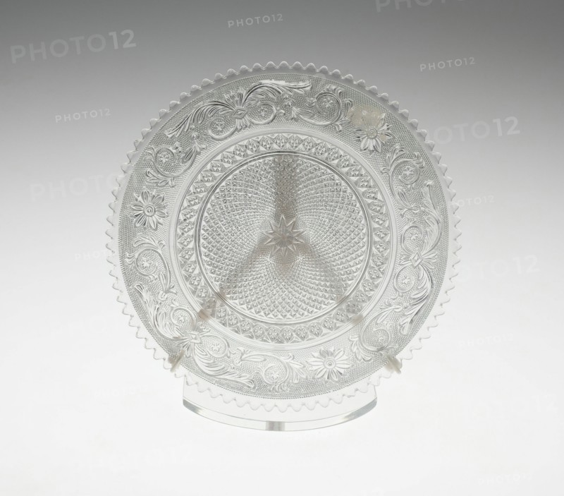 Plate, France, c. 1830/60. Creator: Baccarat Glasshouse.