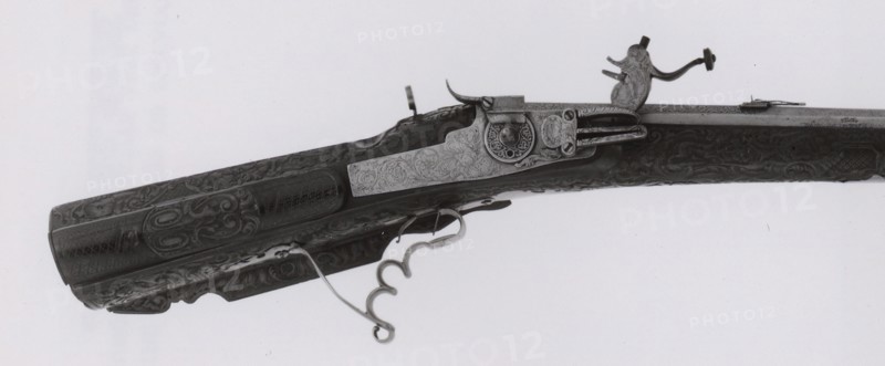Wheellock Sporting Rifle, Augsburg, c. 1600/25. Creator: Johan Bichler.