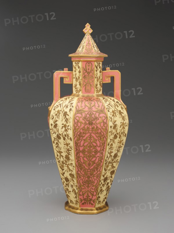 Covered Vase, England, 1884. Creator: Crown Derby.