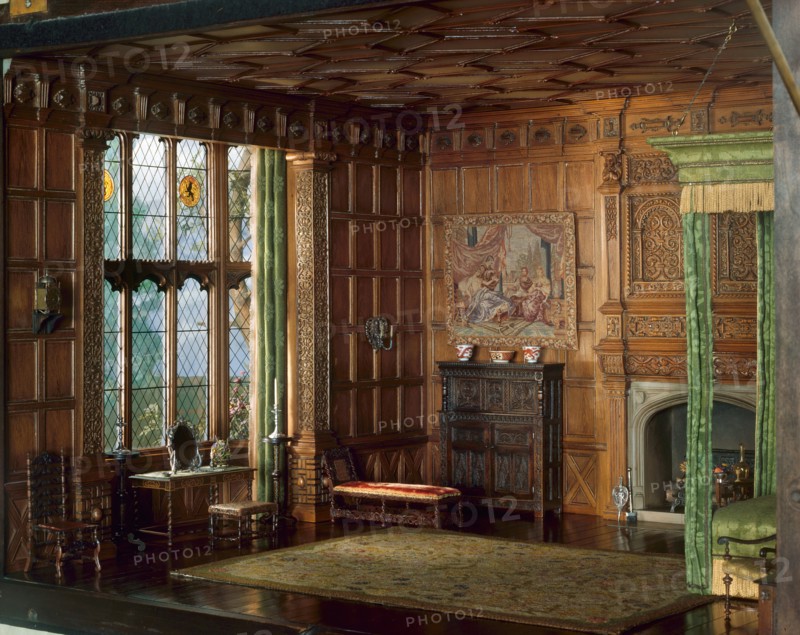 E-2: English Bedchamber of the Jacobean or Stuart Period, 1603-88, United States, c. 1937. Creator: Narcissa Niblack Thorne.