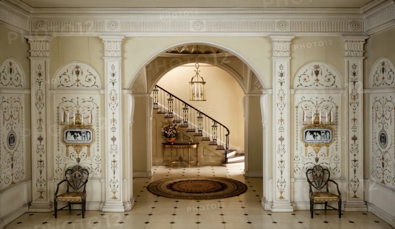 E-11: English Entrance Hall of the Georgian Period, c. 1775, United States, c. 1932. Creator: Narcissa Niblack Thorne.