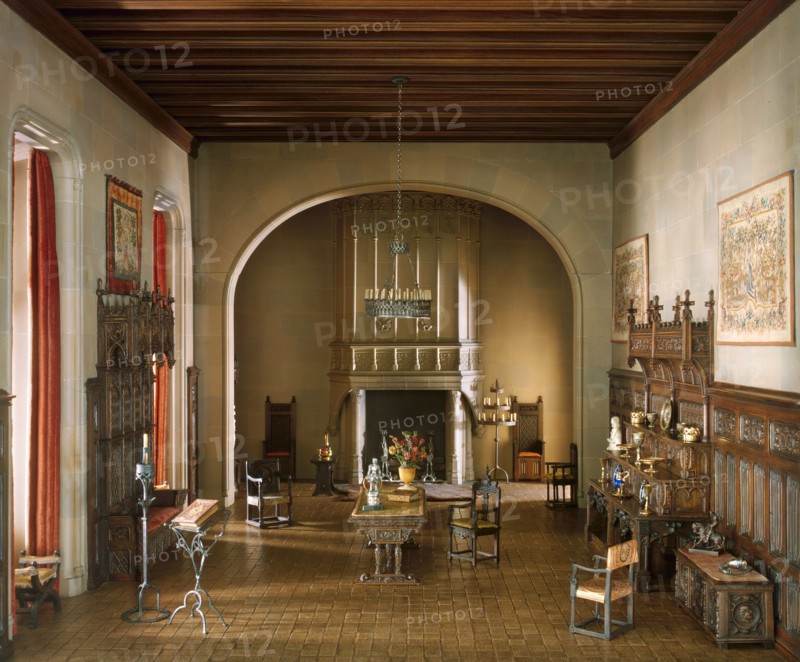 E-16: French Hall of the Louis XII Period, c. 1500, United States, c. 1937. Creator: Narcissa Niblack Thorne.