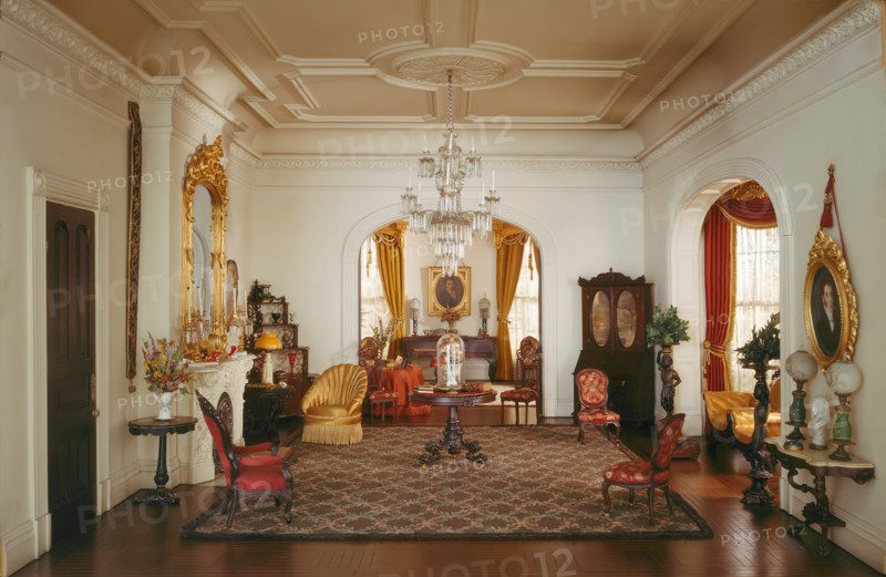 A30: Georgia Double Parlor, c. 1850, United States, c. 1940. Creator: Narcissa Niblack Thorne.