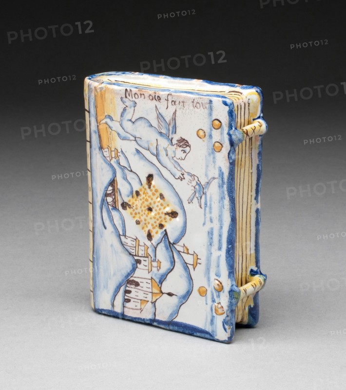 Perfume Flask in form of a Book, France, c. 1750/1800. Creator: Unknown.