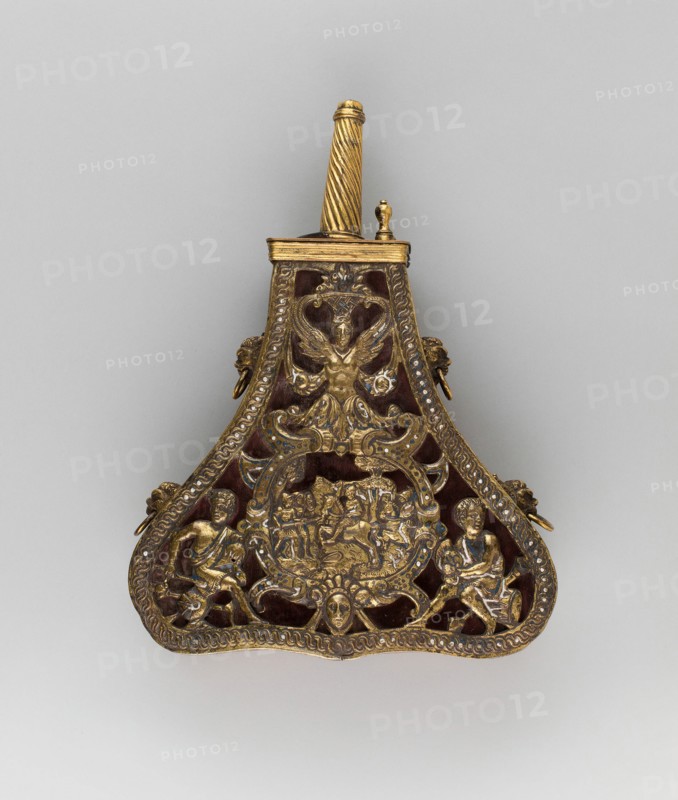 Powder Flask, Italy, 1590 with later addtions. Creator: Unknown.
