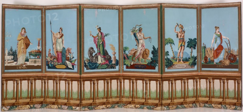 Screen: Africa (Panel Four), France, c. 1820. Creator: Unknown.
