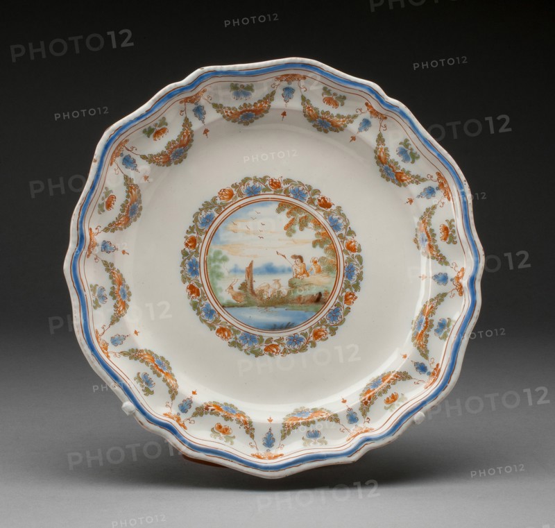 Plate, Moustiers-Sainte Marie, 1739/49. Creator: Moustiers Manufactories.