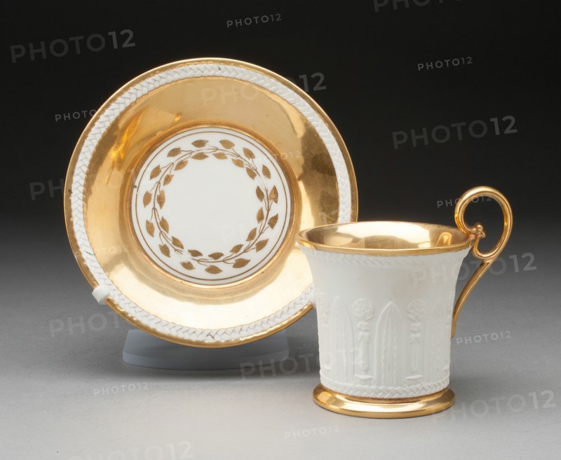 Cup and Saucer, Paris, c. 1780. Creator: Unknown.