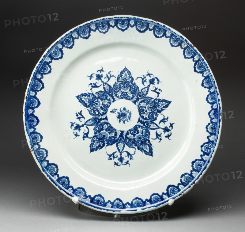 Platter, Rouen, c. 1700/20. Creator: Unknown.