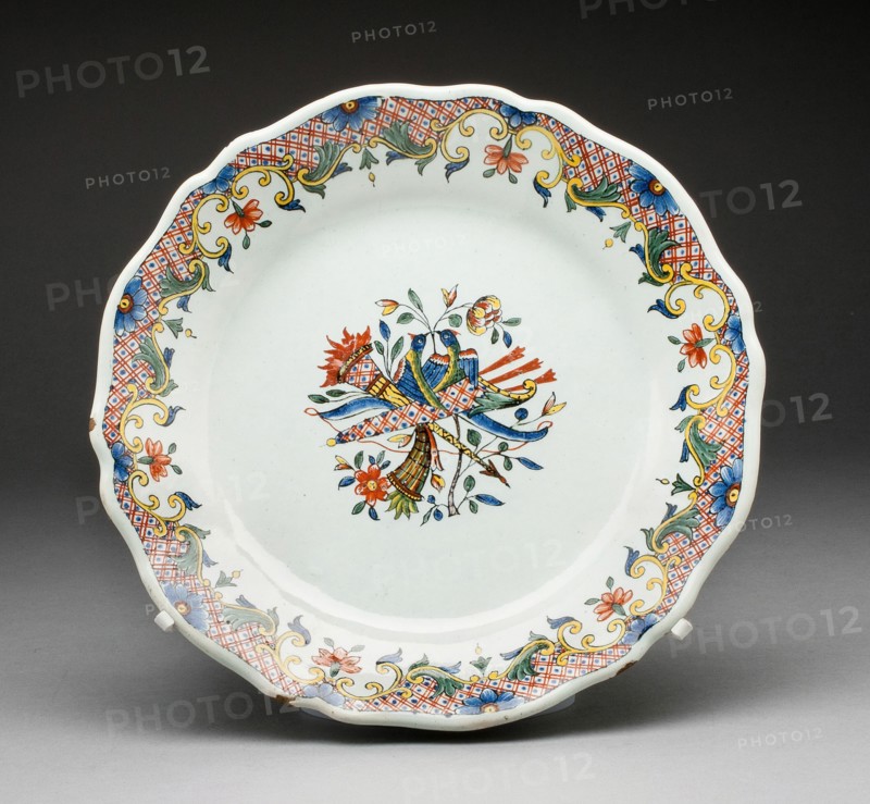 Plate, Rouen, c. 1760. Creator: Unknown.