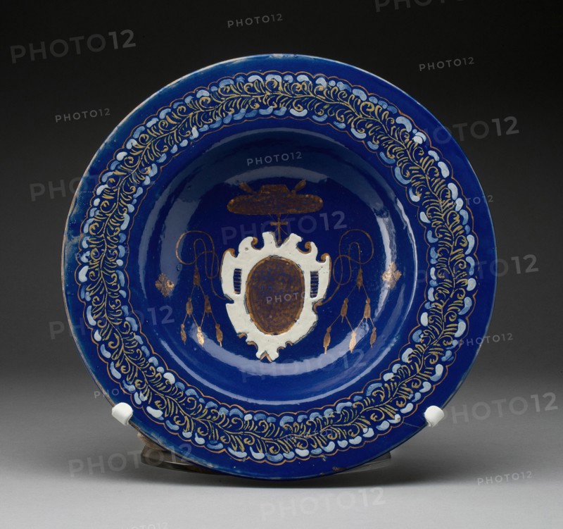 Plate with (Effaced) Arms of an Ecclesiastical Patron, Castelli, c. 1575/1600. Creator: Unknown.