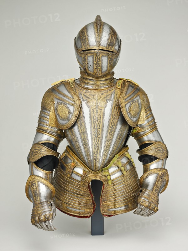 Gorget and Close Helmet for Foot Tourney at the Barriers, Milan, 1575/80. Creator: Unknown.