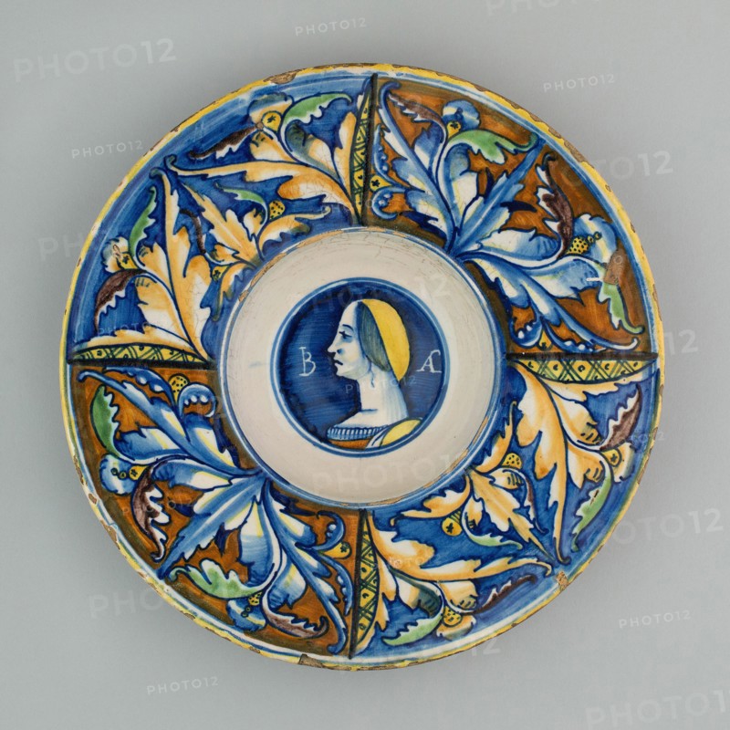 Plate with Female Bust, Castel Durante, c. 1525. Creator: Unknown.