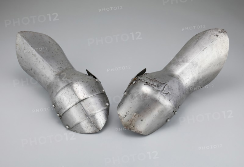 Pair of Mitten Gauntlets, Italy, c. 1480 and 19th century in 15th century style. Creator: Unknown.
